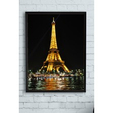 Postermanya Eyfel Kulesi Manzara Çerçeveli Tablo 3  21 x 30 cm