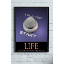 Postermanya Life Game Motivasyon Çerçeveli Tablo  21 x 30 cm