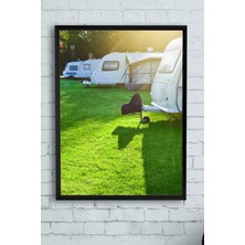 Postermanya Karavan Araba Çerçeveli Tablo  21 x 30 cm