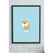 Postermanya Küçük Köpek Çocuk Odası Çerçeveli Tablo  21 x 30 cm
