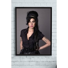 Postermanya Amy Winehouse Çerçeveli Tablo  21 x 30 cm