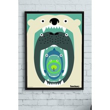Postermanya Animalization Hayvan Çerçeveli Tablo  21 x 30 cm