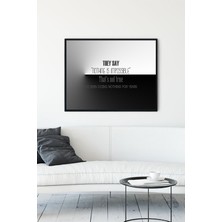 Postermanya Doing Nothing Eğlenceli Mizahi Çerçeveli Tablo  21 x 30 cm