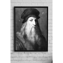 Postermanya Leonardo da Vinci Bilimsel Çerçeveli Tablo  21 x 30 cm