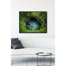 Postermanya To Sua Göl Manzara Çerçeveli Tablo  21 x 30 cm