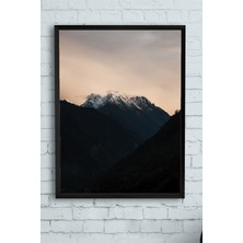 Postermanya Dağ Doğa Manzara Çerçeveli Tablo 6  21 x 30 cm