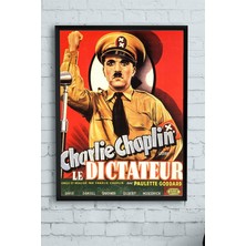 Postermanya The Great Dictator-Büyük Diktatör  Film Afişi Çerçeveli Tablo  21 x 30 cm