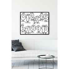 Postermanya Sayı Boyama Eğitim Çerçeveli Tablo  40 x 50 cm