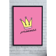 Postermanya Prenses Çocuk Odası Çerçeveli Tablo 2  21 x 30 cm
