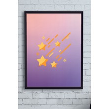 Postermanya Uzay Temalı Çocuk Odası Çerçeveli Tablo 7  21 x 30 cm