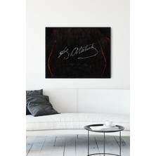 Postermanya Mustafa Kemal Atatürk İmza Çerçeveli Tablo  21 x 30 cm