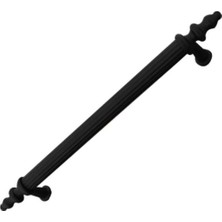 Toptancı Market Kumru Boy Kulp Mat Siyah 160 mm Dolap Vestiyer 5'li