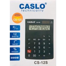 Caslo Technicality Cs-12 S 12 Haneli Hesap Makinası Siyah