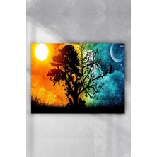 Postermanya Gece - Gündüz Sanatsal Poster 40 x 60 cm