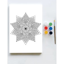 Postermanya Mandala Tuval Kanvas Tablo Boyama Hobi Seti  50 x 70 cm