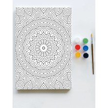 Postermanya Mandala Tuval Kanvas Tablo Boyama Hobi Seti 1 50 x 70 cm
