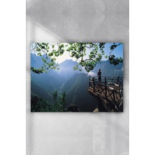 Postermanya Yeşil Dağ Manzara Poster  40 x 60 cm
