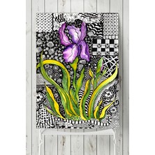 Postermanya Mor Yapraklı Bitki Çiçek Ağaç Posteri  40 x 60 cm