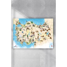 Postermanya Türkiye Haritası Eğitim Posteri  40 x 60 cm