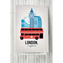 Postermanya Londra Vintage Manzara Posteri  40 x 60 cm