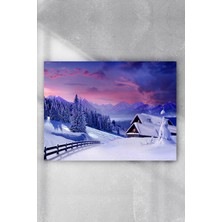 Postermanya Kış Kar Manzara Poster 6  40 x 60 cm
