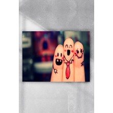 Postermanya Neşeli Parmaklar Eğlenceli Mizahi Poster  40 x 60 cm