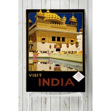 Postermanya Hindistan Vintage Manzara Posteri  40 x 60 cm