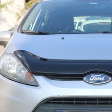 Ford Fiesta Ön Kaput Koruyucu Rüzgarlık Deflektör Akrilik ABS 4mm Parlak Siyah 2009-2012