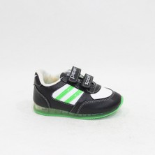 Peer Bebe Siyah Beyaz Yeşil Spor Ayakkabı