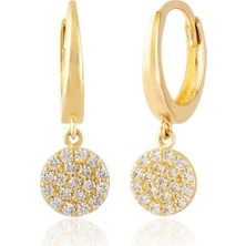 Sembol Gold Taşlı Altın Küpe