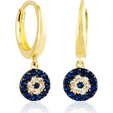 Sembol Gold Sosyeteli Altın Sallantılı Küpe 14K Gold Taşlı