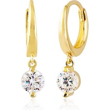 Sembol Gold Tektaş Altın Sallantılı Küpe 14K Gold