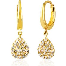 Sembol Gold Sallantılı Altın Damla Küpe 14K Gold