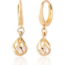 Sembol Gold Tektaş Altın Küpe Sallantılı