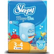 Sleepy Mayo Külot Bez 3-4 Numara 4-14 kg 20'li