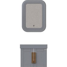 Pierre Cardin Pio 65 cm Matt Anthracite Banyo Dolabı Mat Antrasit Ahşap Kulplu