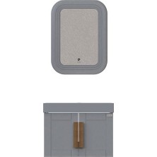 Pierre Cardin Pio 70 cm Matt Anthracite Banyo Dolabı Mat Antrasit Ahşap Kulplu