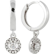 Afrodit Silver Pırlanta Tasarım Damla Gümüş Kadın Küpe