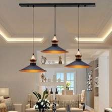 Bamyum Üçlü Salon Siyah Avize