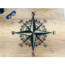 Metalium Concept Dekoratif Metal Duvar Tablosu Pusula Temalı ÖLÇÜ:55X54CM