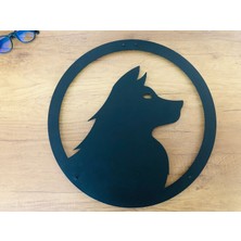 Metalium Concept Dekoratif Metal Duvar Tablosu Bozkurt Temalı ÇAP:45CM