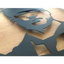 Metalium Concept Dekoratif Metal Duvar Tablosu Atatürk Portresi ÇAP:45CM