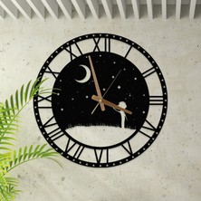 Metalium Concept Dekoratif Roma Rakamlı Metal Duvar Saati Çocuk Dekorlu ÇAP:45CM