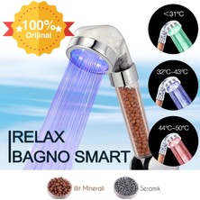 Relax Bagno LED Işıklı %50 Su Tasarruflu Duş Başlığı - Kokulu ve Arıtmalı Duş Başlığı