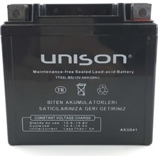 Micron 12V 5 Ah Unıson Marka  X5L Yatık Motorsiklet Aküsü