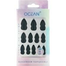 Ocean Tak ve Çık Takma Tırnak Mat Siyah