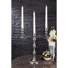 Doreline Vela Dekoratif 3'lü Şamdan Mumluk Dekoratif Obje ve Aydınlatma