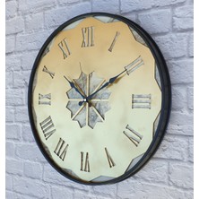 Markakanvas Metal Kasalı Mermer Desenli Duvar Saati