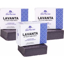 The Soap Factory Klasik Seri El Yapımı Lavanta Sabunu 110 g x 3 Adet (Toplam 330 g) - Vegan - Lüks - Bütün Cilt Tipleri İçin - Geleneksel Kaynatma Yöntemi - Üstün Cilt Bakımı - Bitkisel