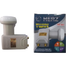 Herz HR-902 Çift Çıkışlı Universal Lnb Full Hd 0.1db Gold